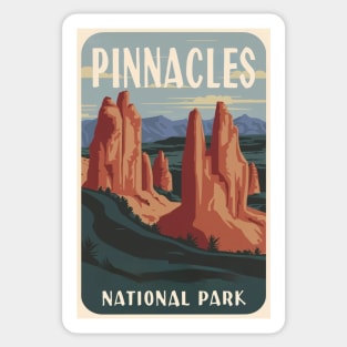 Pinnacles National Park Vintage Travel Poster Sticker